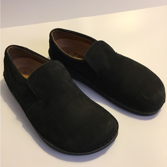 BIRKENSTOCK Black Suede COMFORT Loafers SHOES 40 - Picture 2 of 8